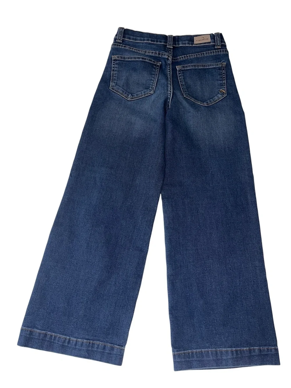 Jordache Girls Size 10 Wide Leg Jeans Medium Wash High Rise Denim